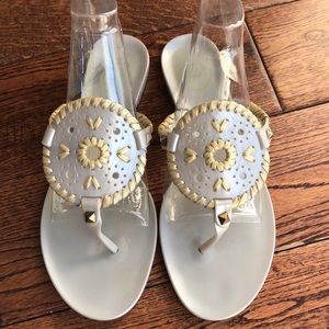Jack Rogers Sandals Gray and Champagne Sz 8
